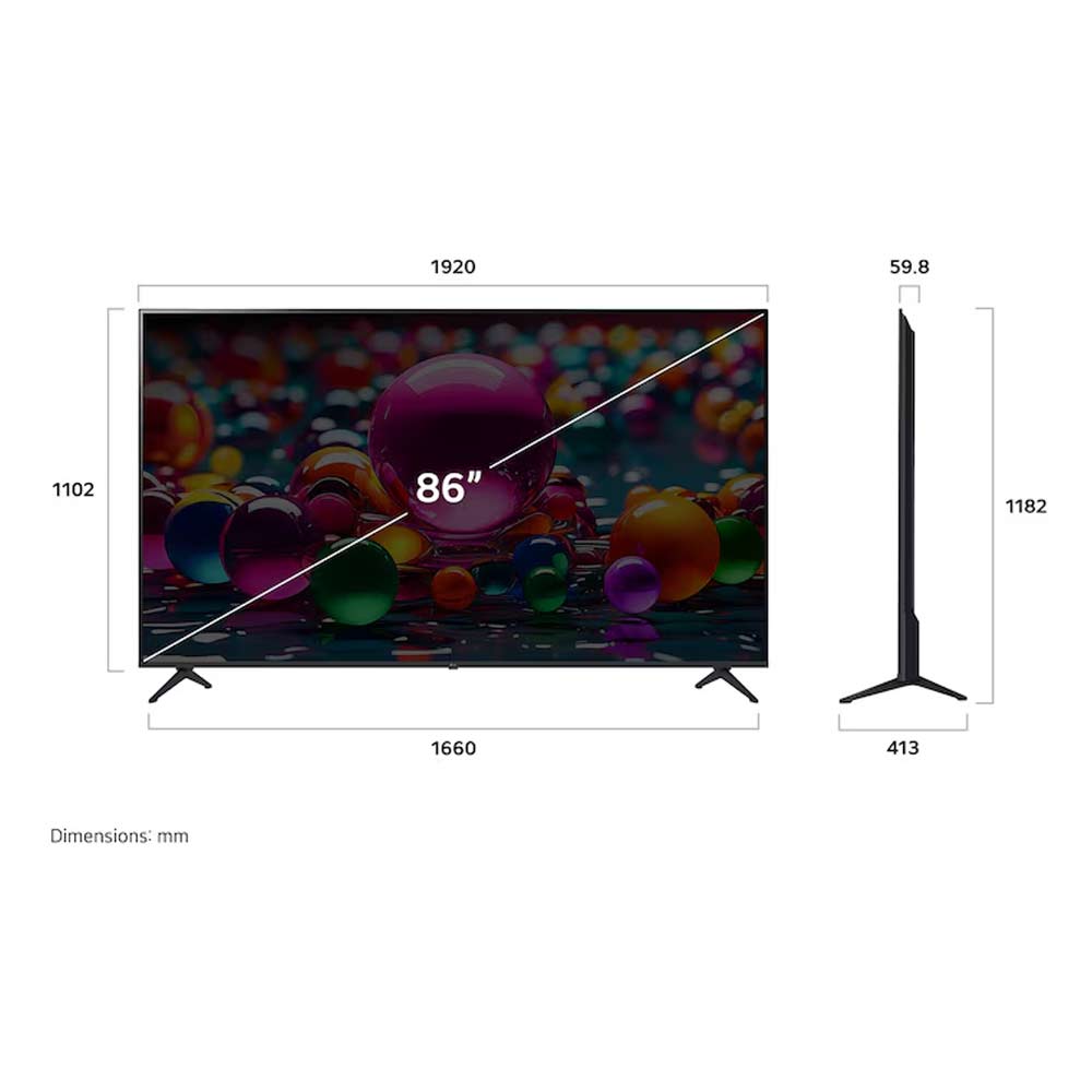 Televisor smart LG 86" 4K UHD ThinQ AI webOS 25 86UA8050PSA