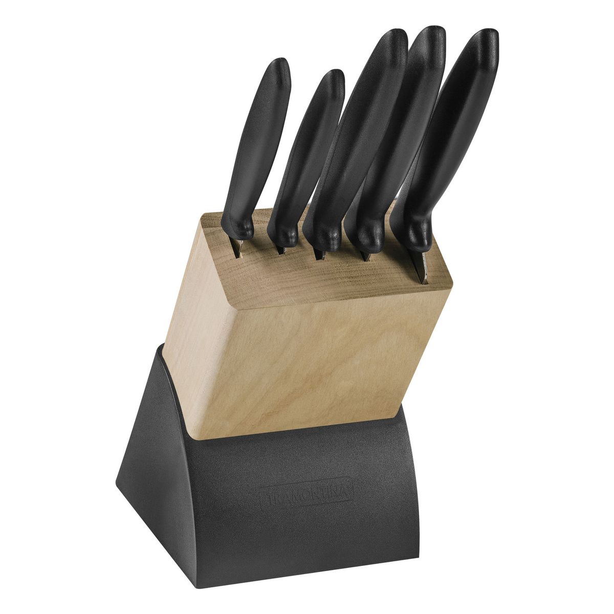 Juego cuchillos Tramontina Plenus negro 6 piezas